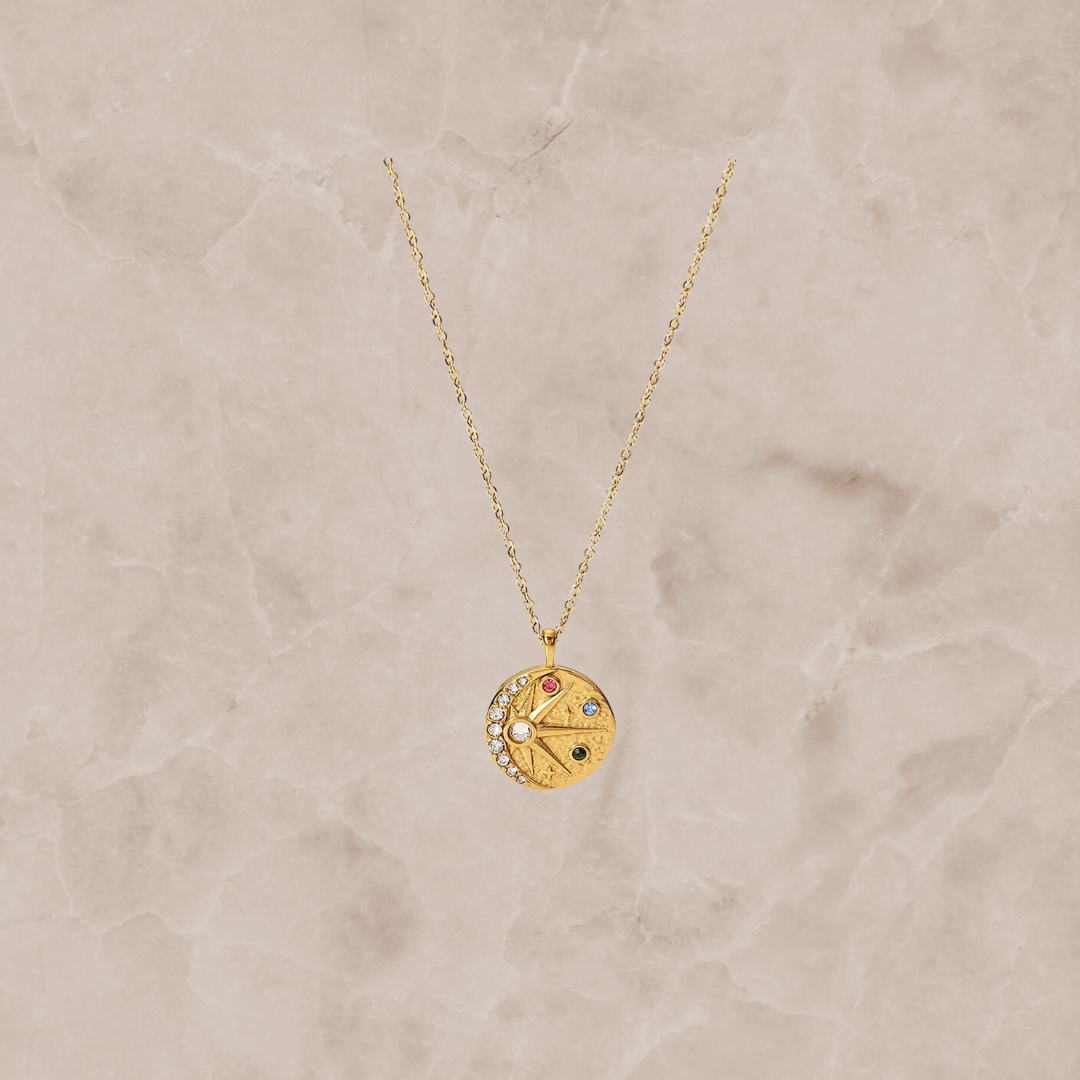 Alana - Gold Zirconia Long Lariat Necklace by Kataleya