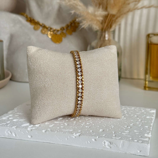 Casaya Gold Tennis Bracelets - bold and dainty, by Kataleya