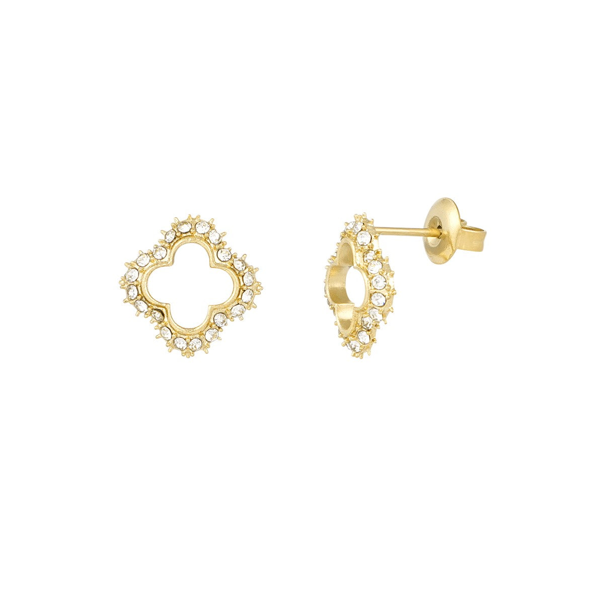 Lucky Flower Earrings in Gold by Kataleya