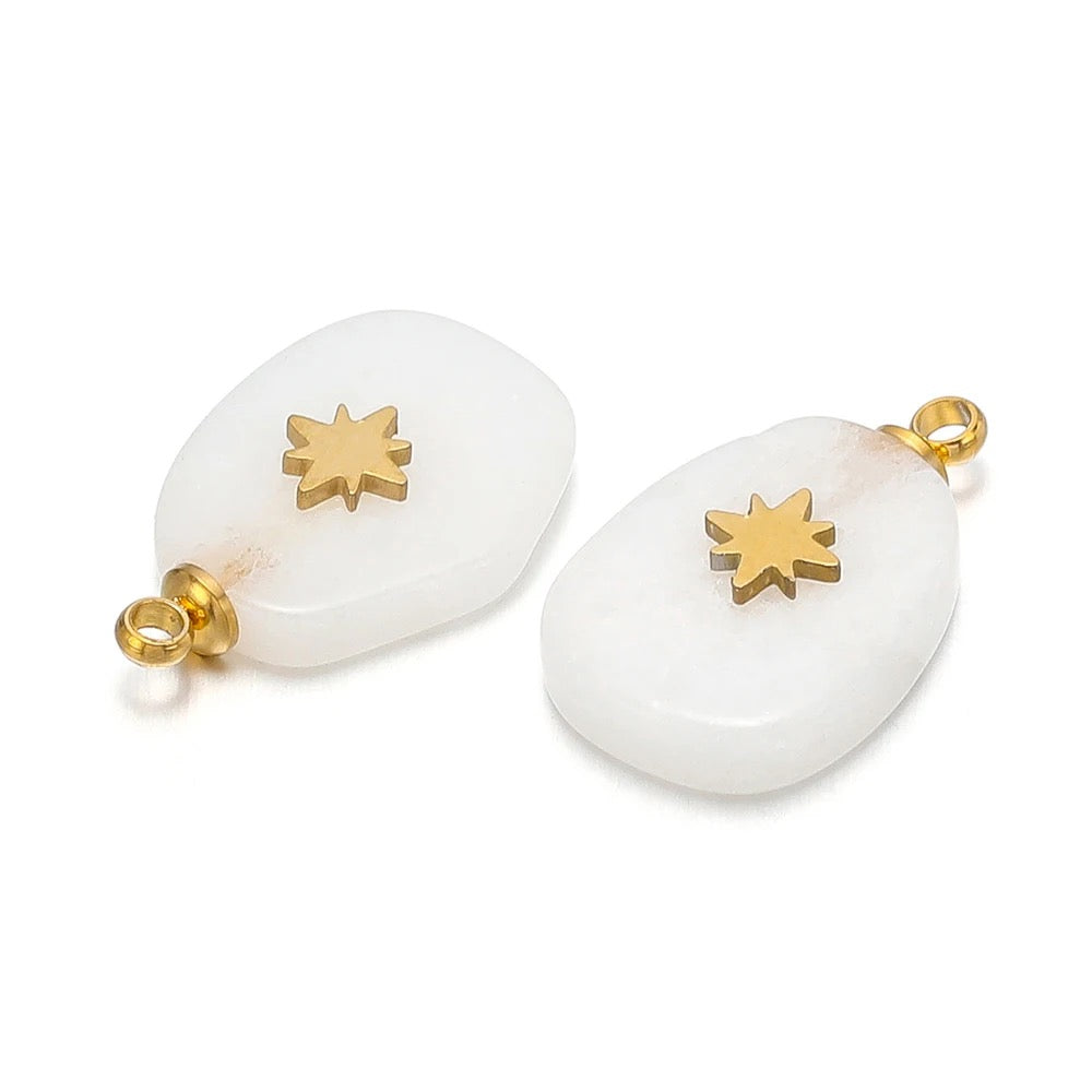 White Stone Charm