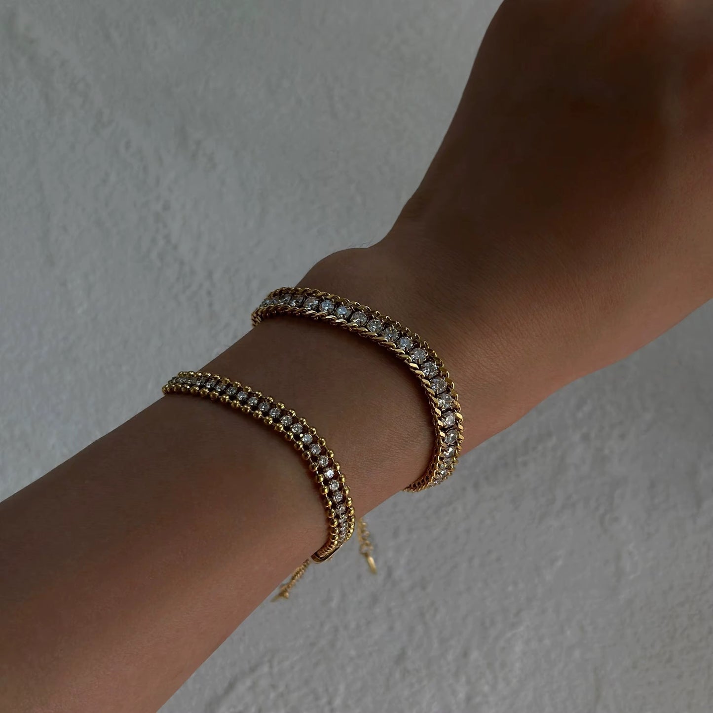 Casaya Gold Tennis Bracelets - bold and dainty, by Kataleya