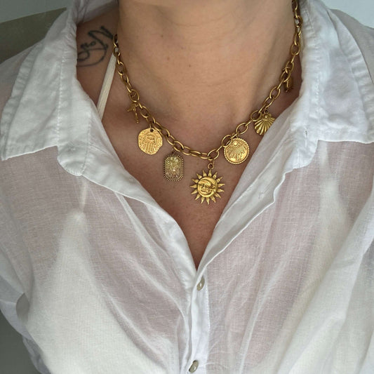 Cable Chain Necklace in Gold - Kataleya