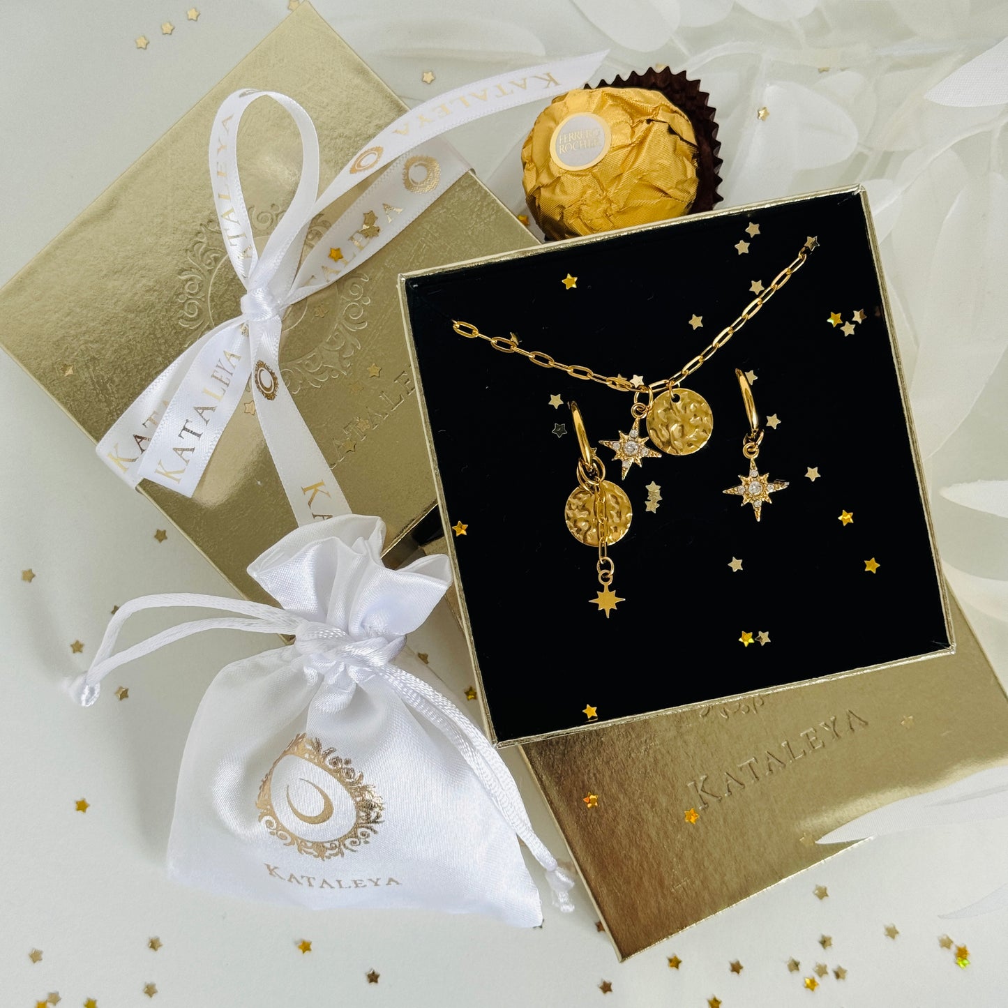 Celestial Jewellery Set in Gold by Kataleya