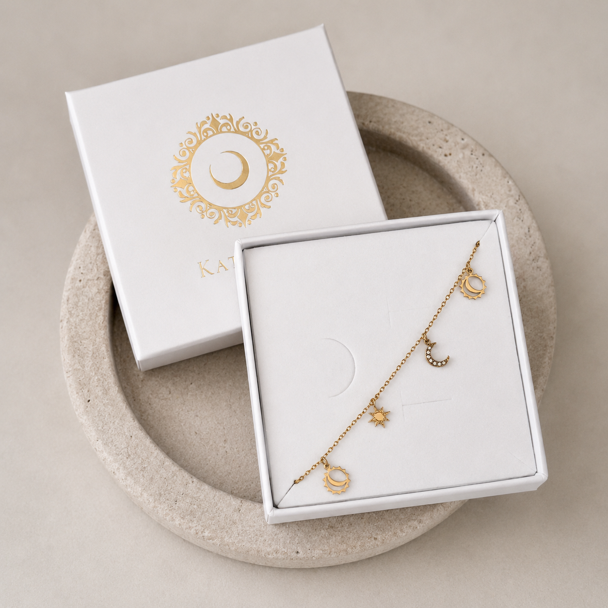 Selene Celestial Anklet | Gold Moon & Star Anklet