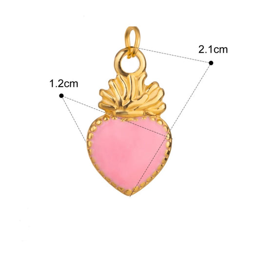 Vibrant Heart Charms For Personalised Jewellery by Kataleya
