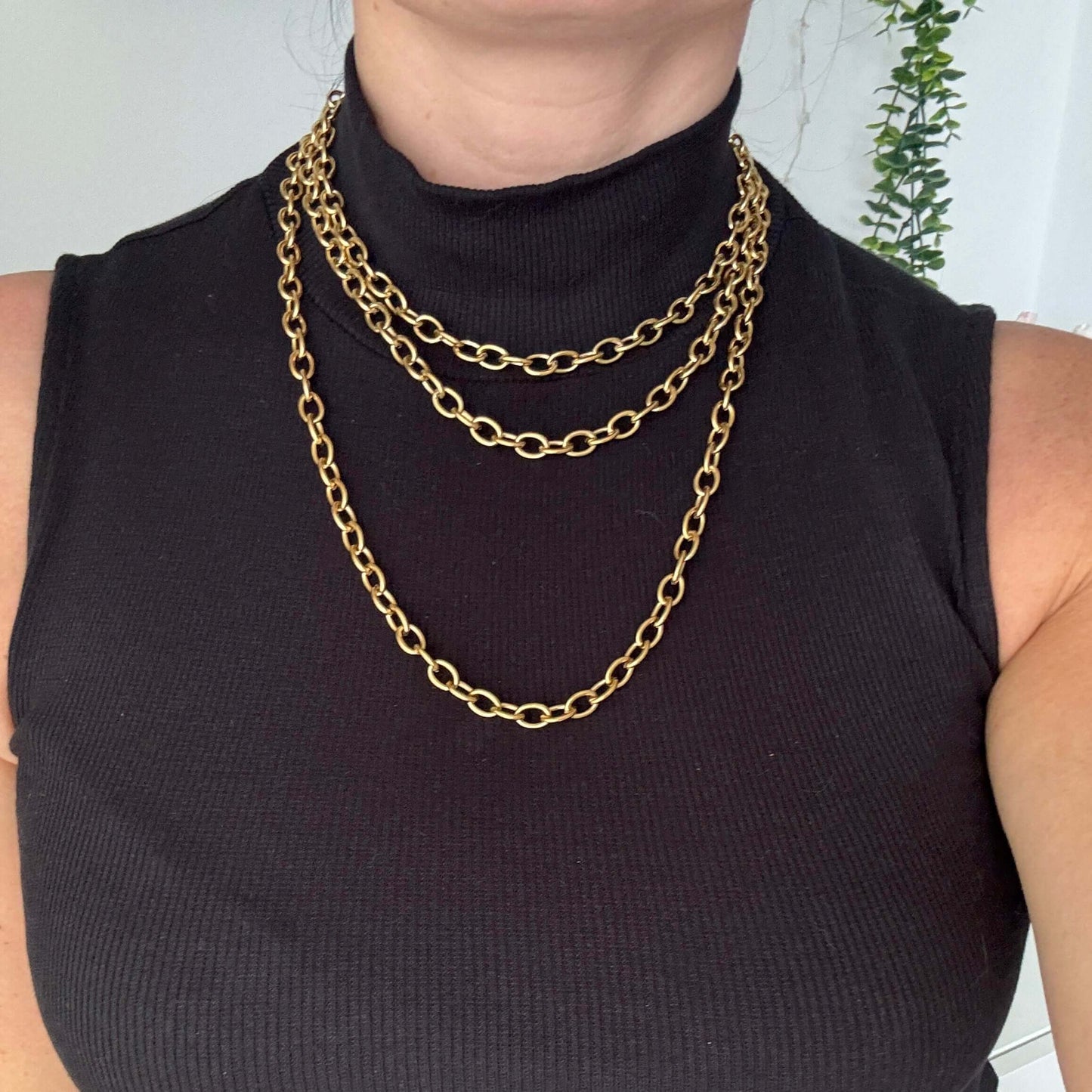 Cable Chain Necklace in Gold - Kataleya