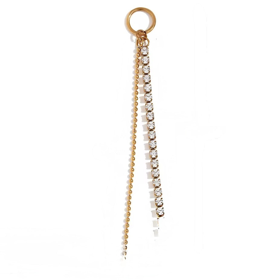 Tennis Chain Charm Gold By Kataleya