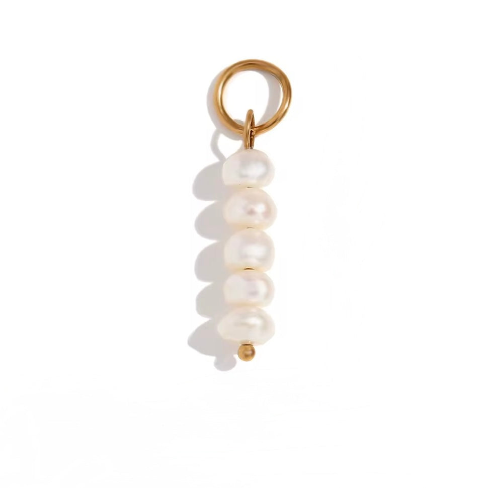 Beaded White Charm by Kataleya
