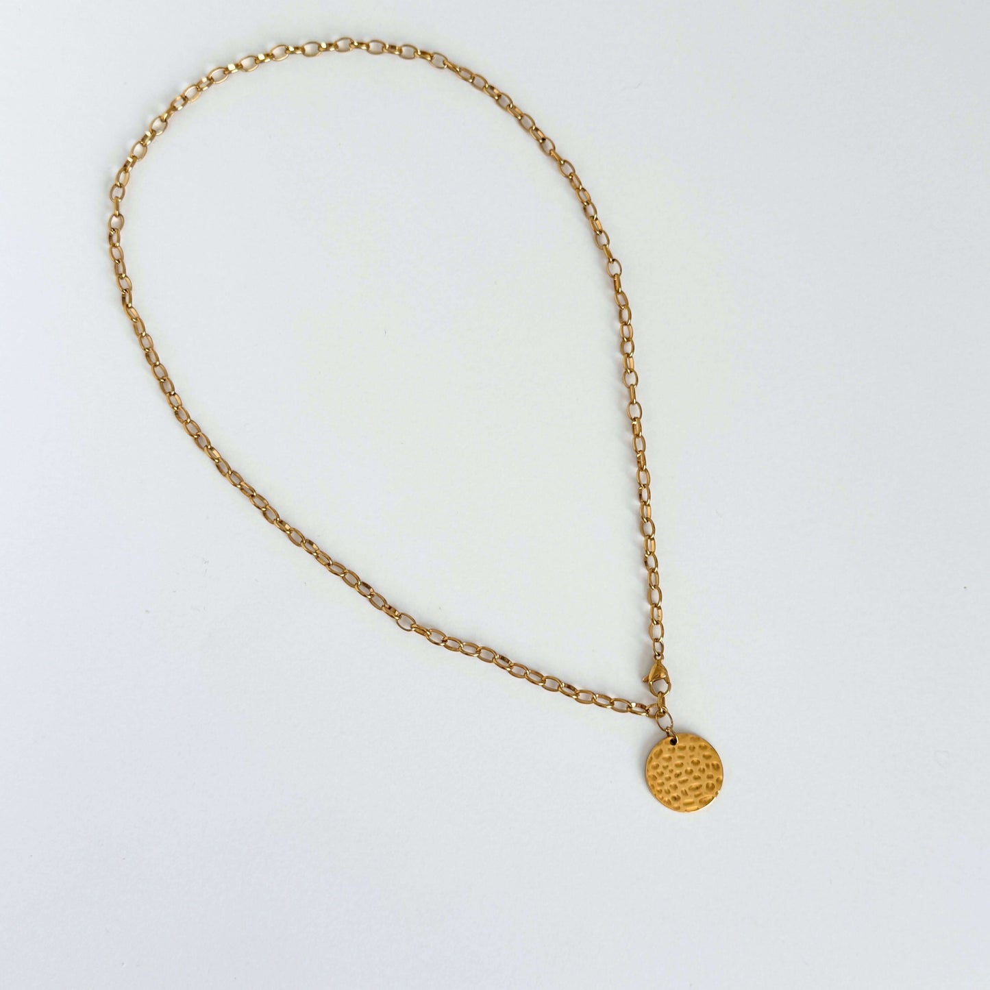 Gold Disc Necklace by Kataleya