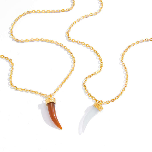 Terra - Waterproof Gold Tusk Necklace