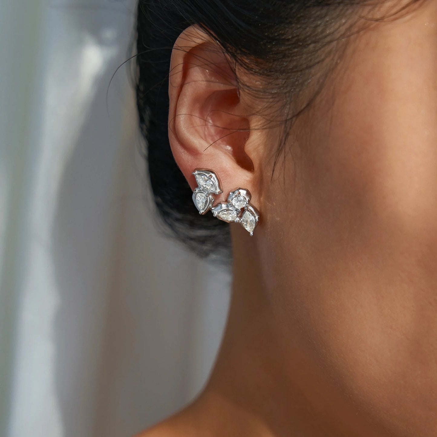 Irregular Zircon Earrings