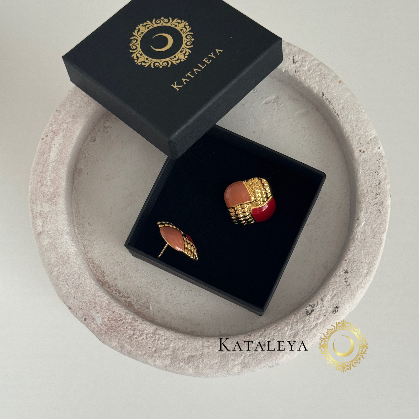 Flame Enamel Earrings | Waterproof & Tarnish Free