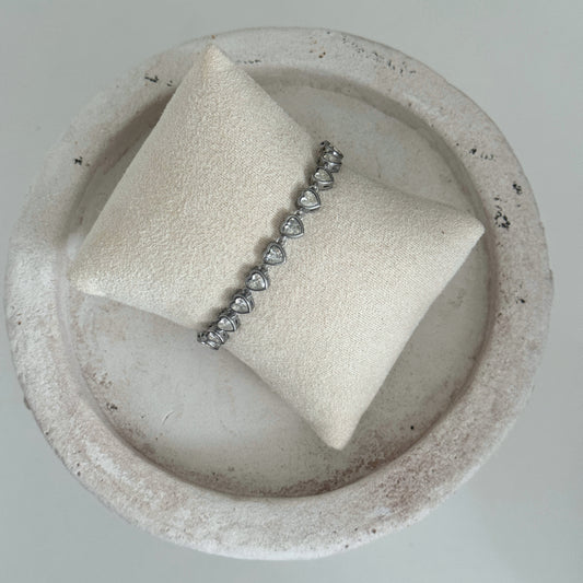 Heart Tennis Bracelet | Waterproof & Tarnish Free
