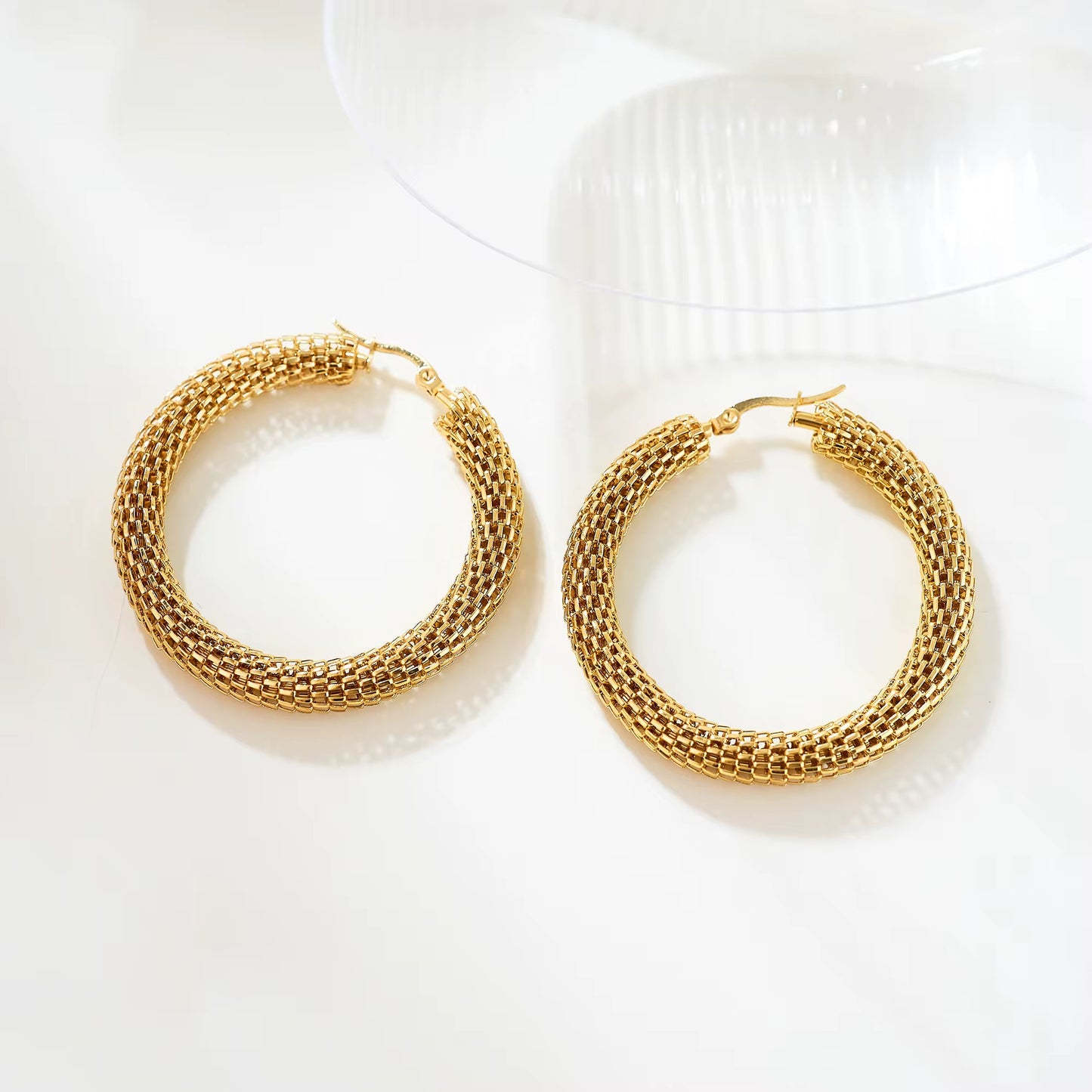 Golden Dune Hoop Earrings by Kataleya Jewellery