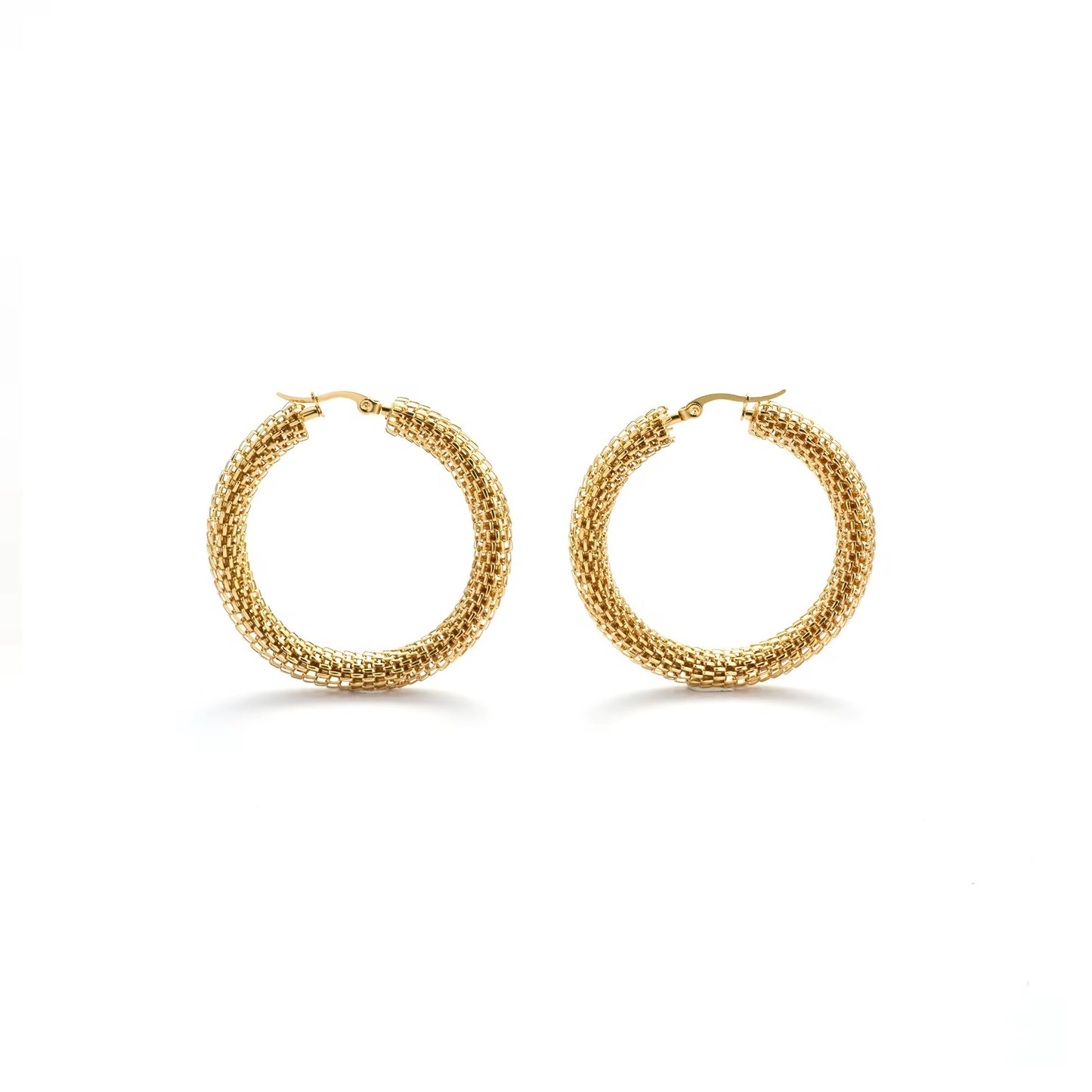 Golden Dune Hoop Earrings by Kataleya Jewellery