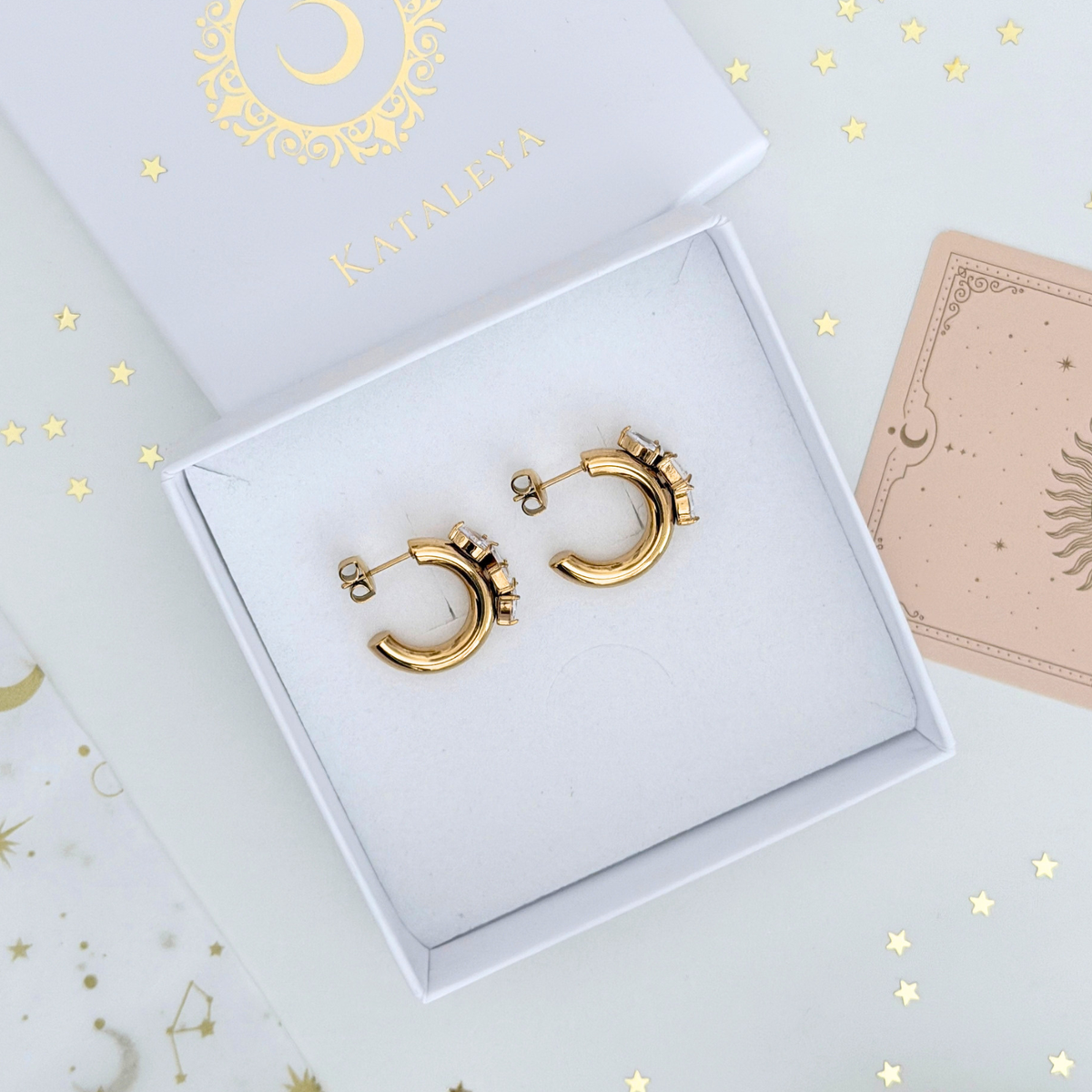 Nova Crystal Hoops