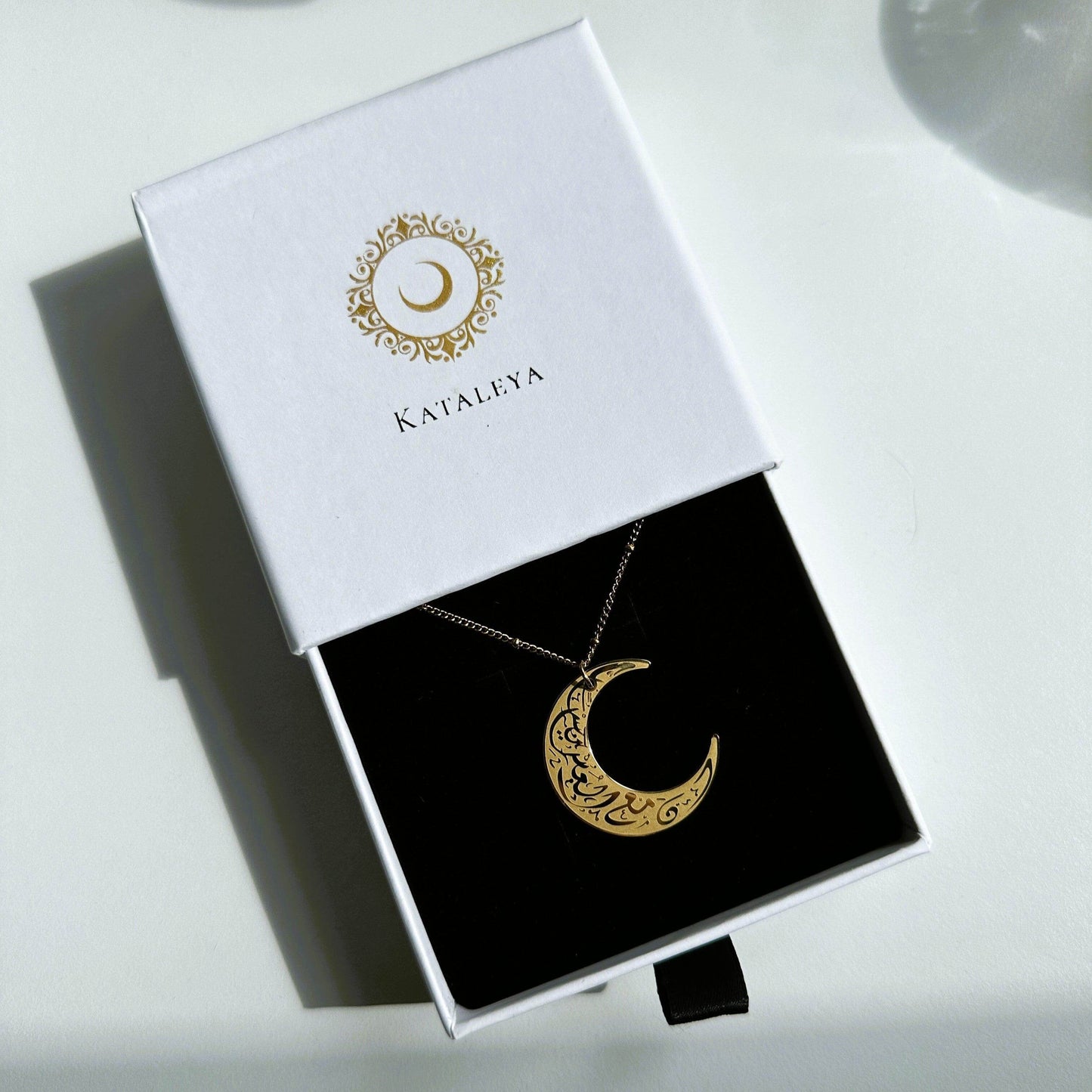 Luna Gold Moon Pendant Necklace - Kataleya