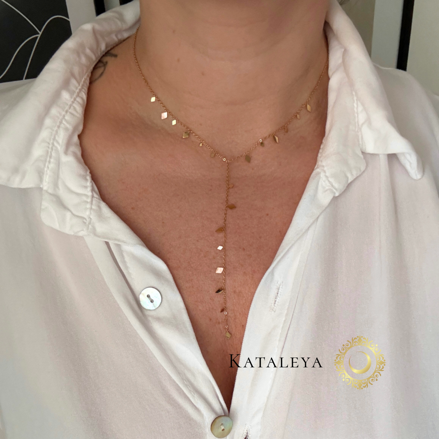 Rhombus Y Necklace | Waterproof & Tarnish Free