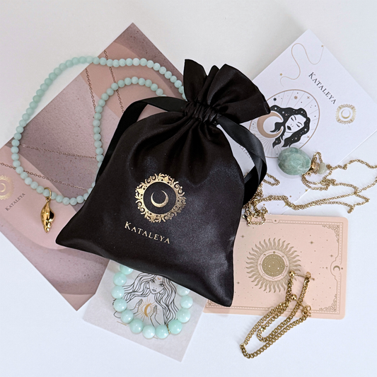 Turquoise Kataleya mystery bag - four waterproof gold-plated pieces including turquoise jewellery