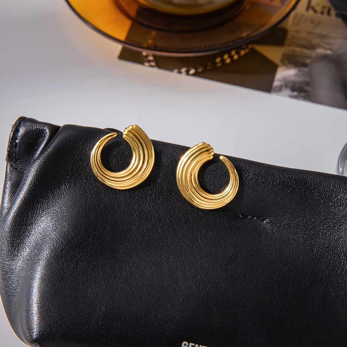 Wave Texture Hoops | Waterproof & Tarnish Free