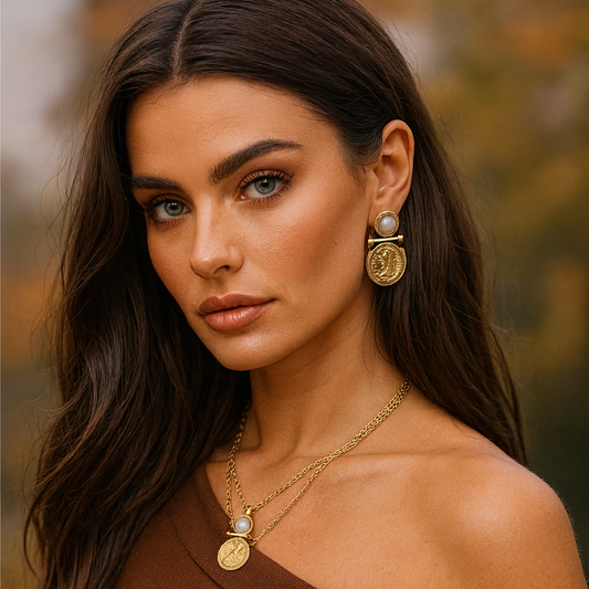 Model showcasing elegant jewelry, embodying the essence of awakening your Inner Goddess.