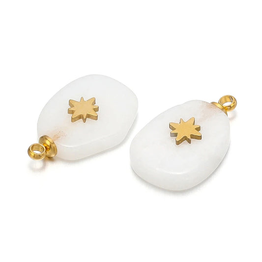 White Stone Charm