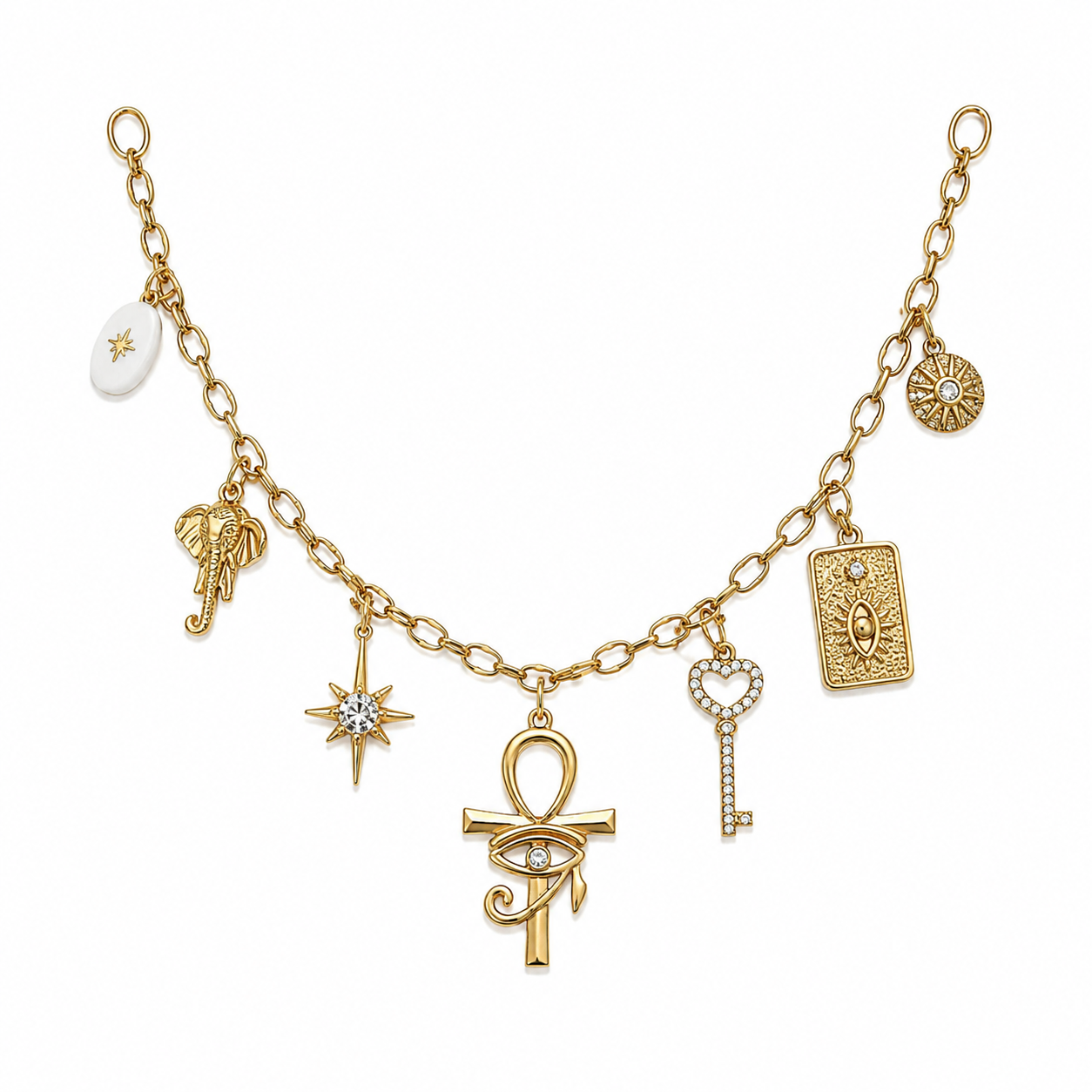 Isis Charm Necklace | Gold Symbolic Statement Necklace