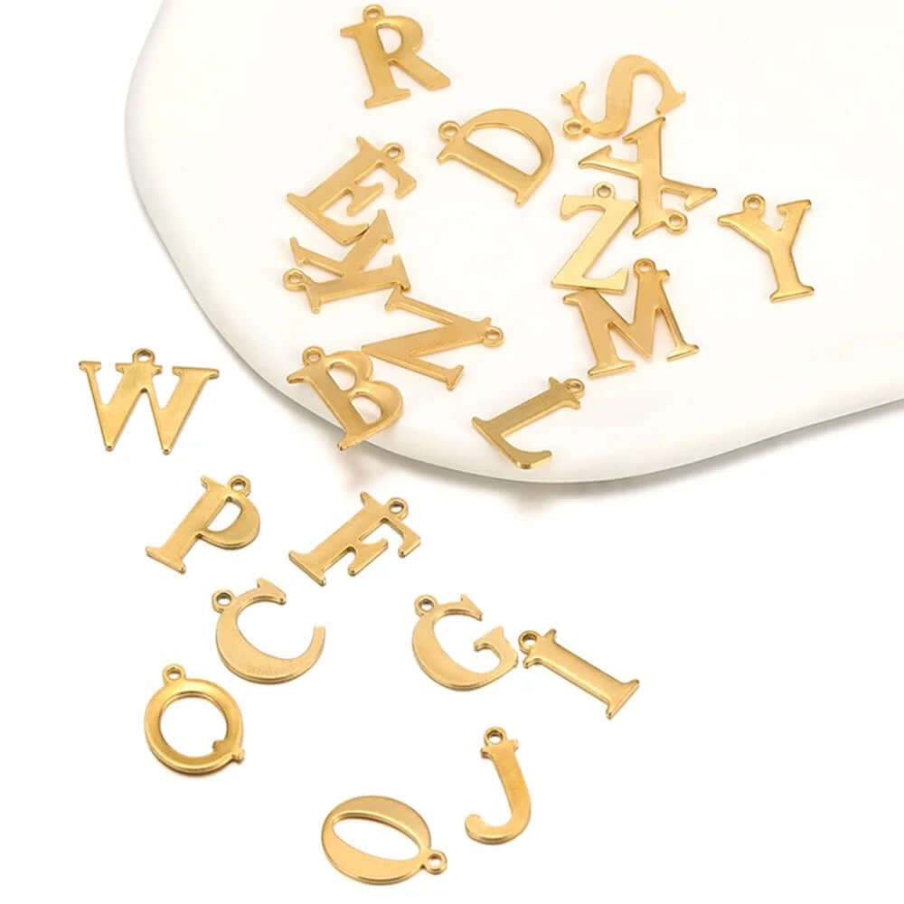 Charm Initials for Personalised Jewellery in Gold - Kataleya