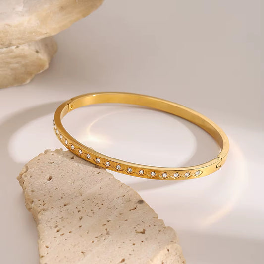 Scarlett Eternity Bracelet Bangle in Gold by Kataleya