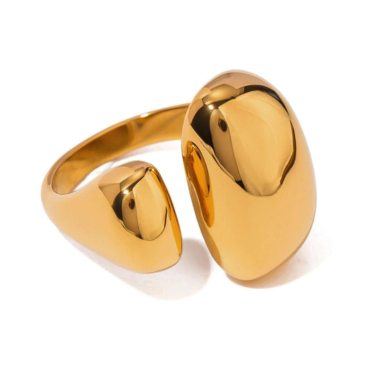 Sol Reflection Gold Chunky Ring, Waterproof, Tarnish Free, by Kataleya