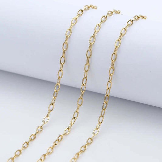 Oval Gold Link Chain by Kataleya