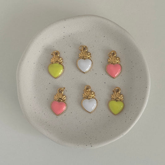 Vibrant Heart Charms