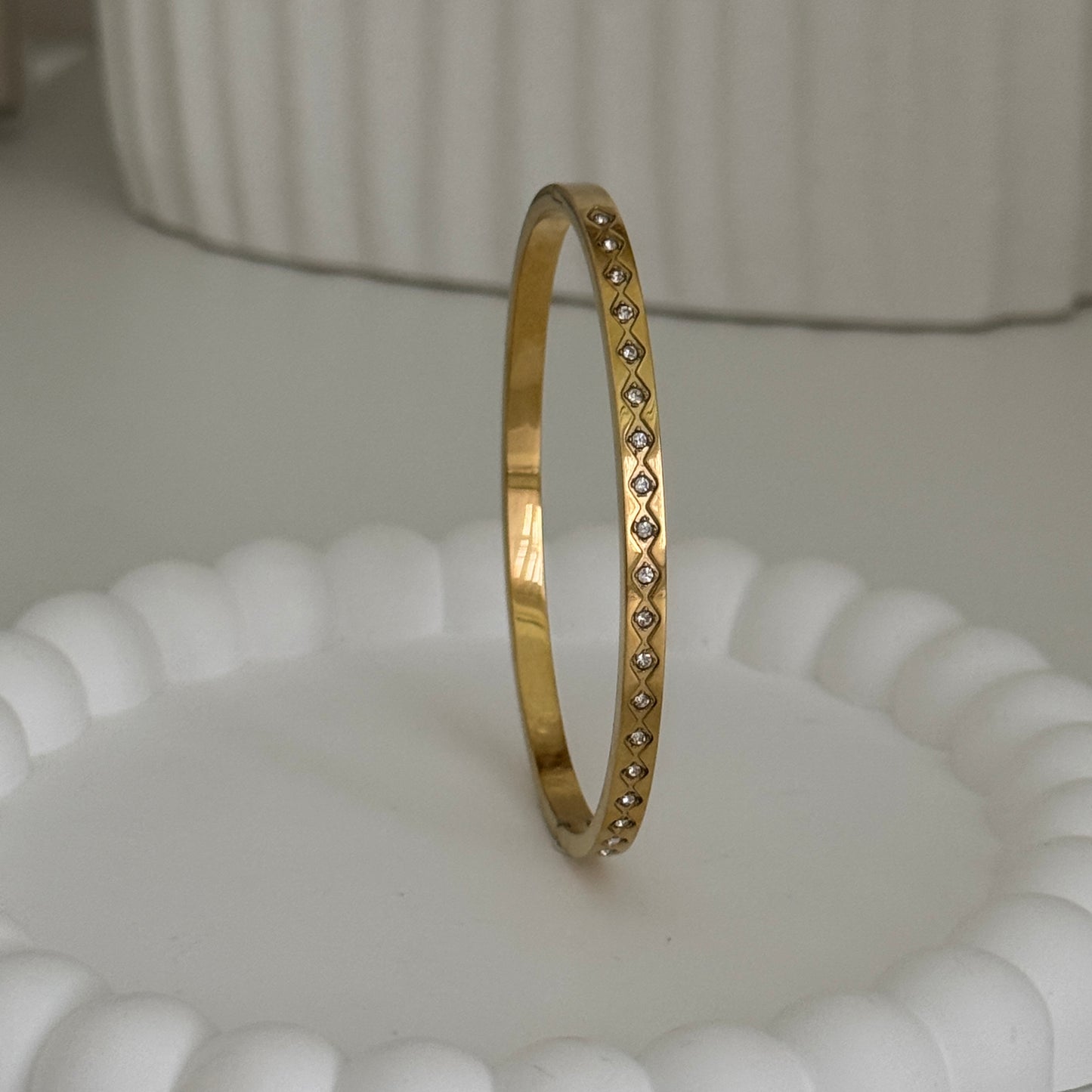 Scarlett Eternity Bracelet Bangle in Gold by Kataleya