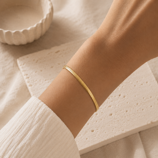 Gold Snake Bracelet | Waterproof Snake Chain Bracelet