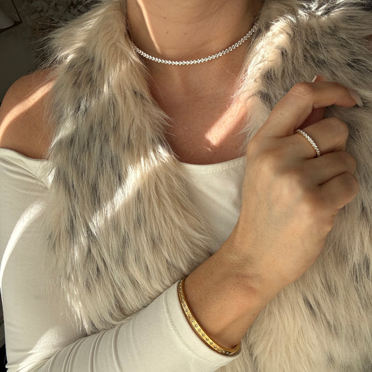 Scarlett Diamond Cuff Necklace Choker in Gold by Kataleya