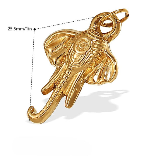 Elephant Head Gold Charm