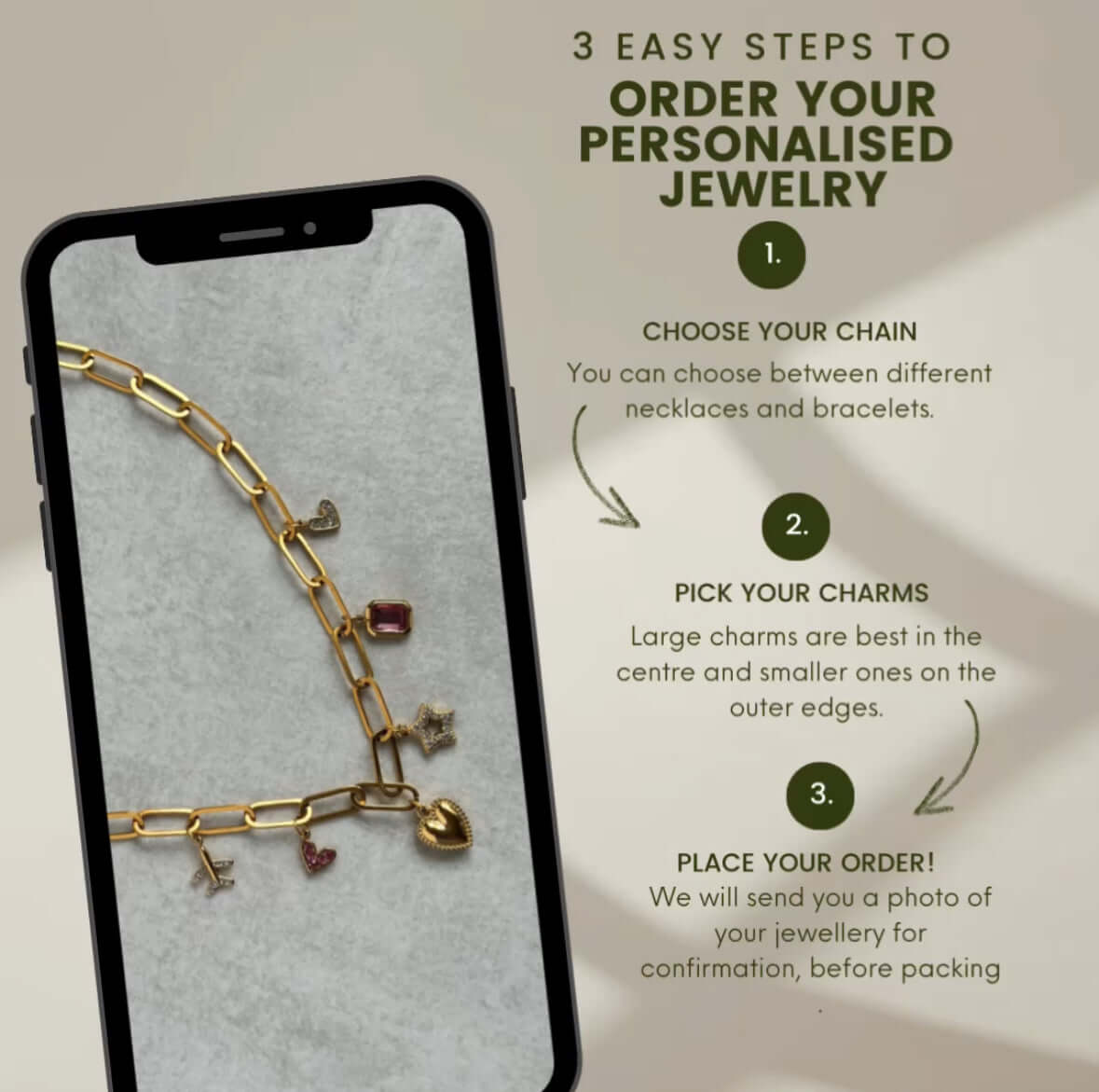 how to order your personalised jewellery - Kataleya