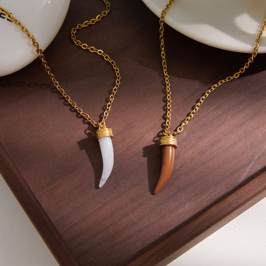 Terra - Waterproof Gold Tusk Necklace