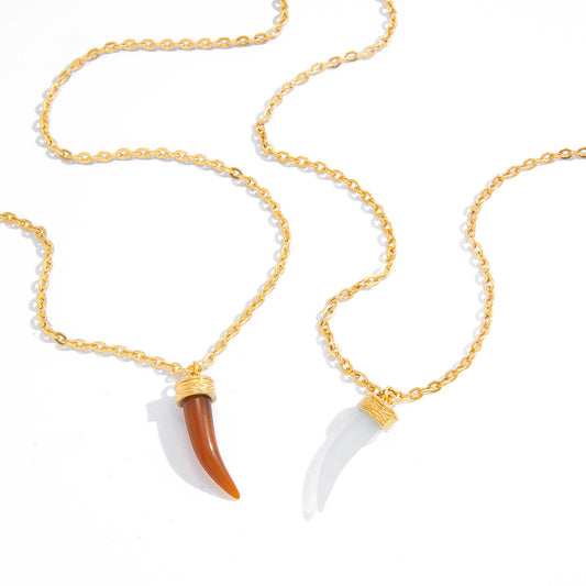 Terra - Waterproof Gold Tusk Necklace