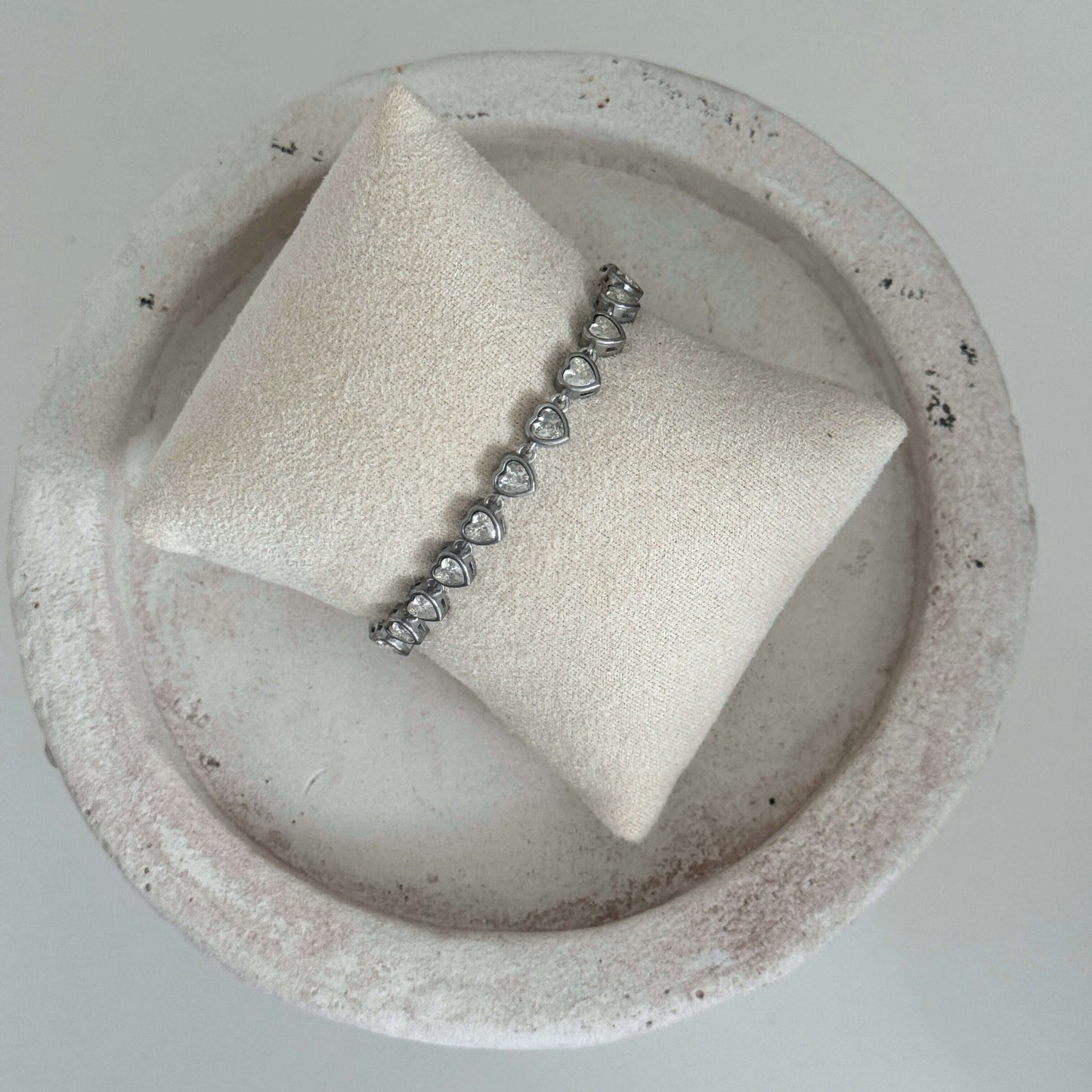 Heart Tennis Bracelet | Waterproof & Tarnish Free