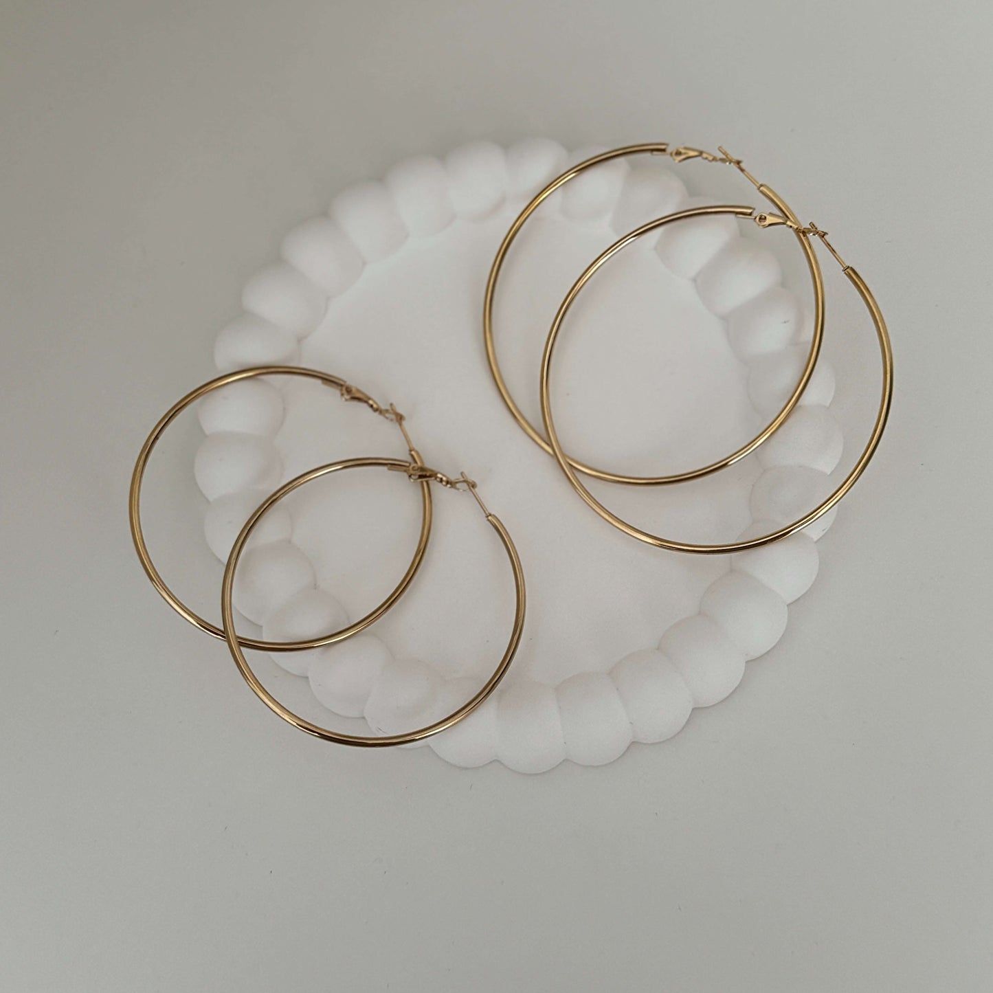 Gold Large Hoop Earrings by Kataleya