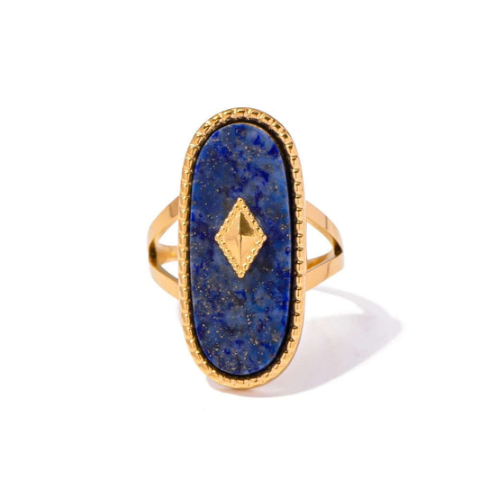 Lapis Gold Adjustable-Size Ring by Kataleya