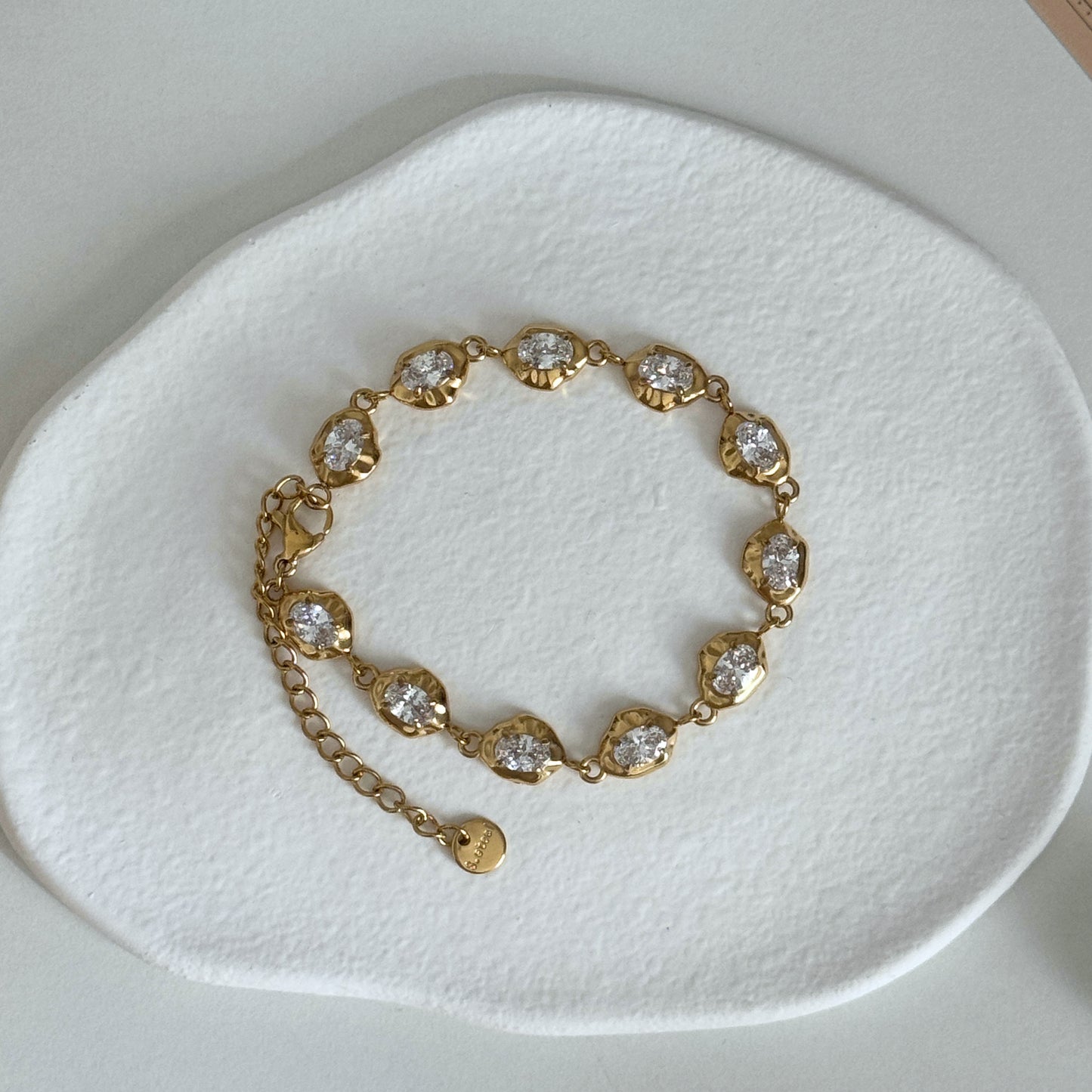 Kora – Waterproof Gold Zircon Bracelet