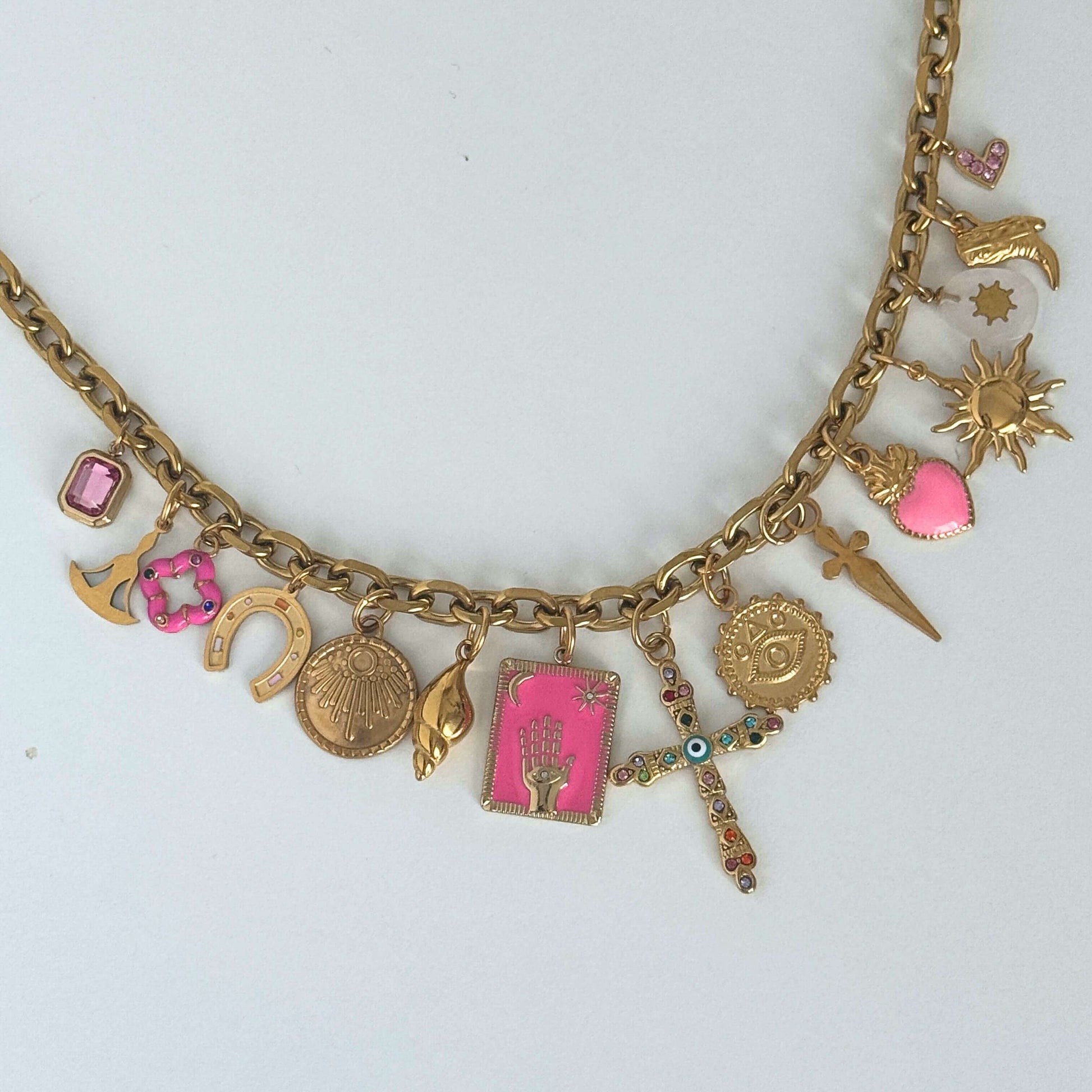 Pink Charm Necklace by Kataleya Jewellery