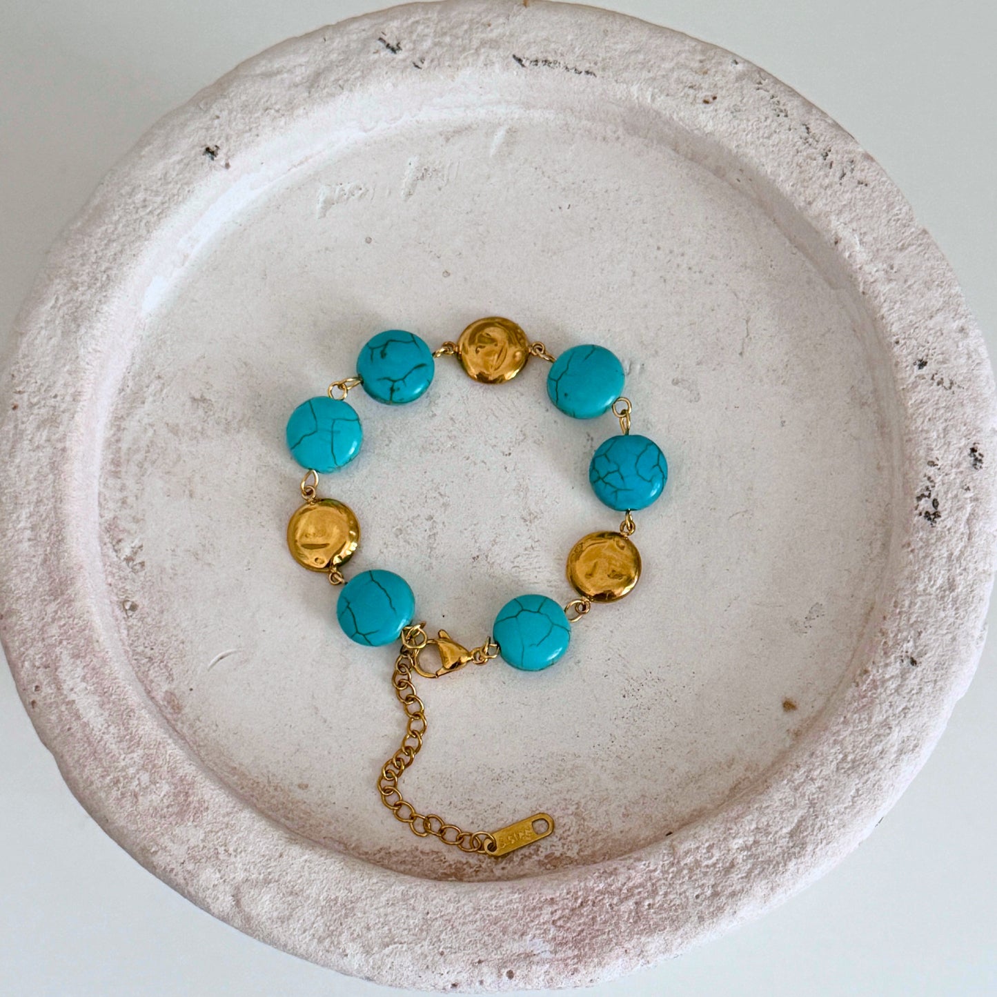 Nera Sol Bracelet | Gold Turquoise Bracelet