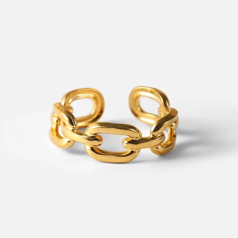 Chain Link Ring In Gold - Kataleya