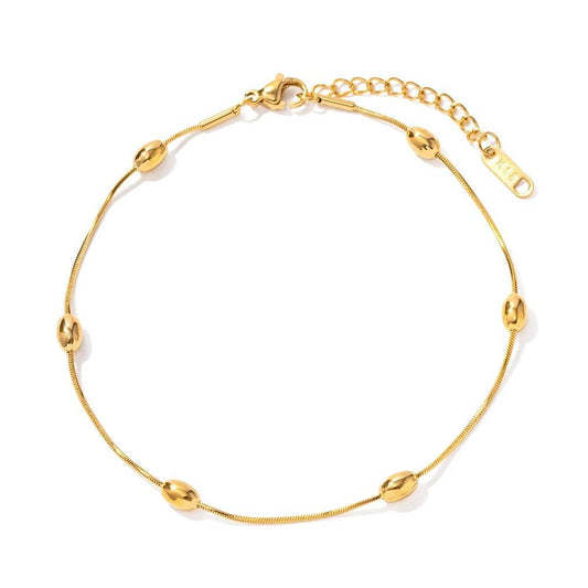 Elliptical Gold Anklet - Kataleya