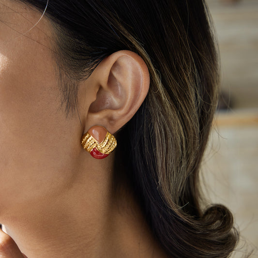 Flame Enamel Earrings | Waterproof & Tarnish Free