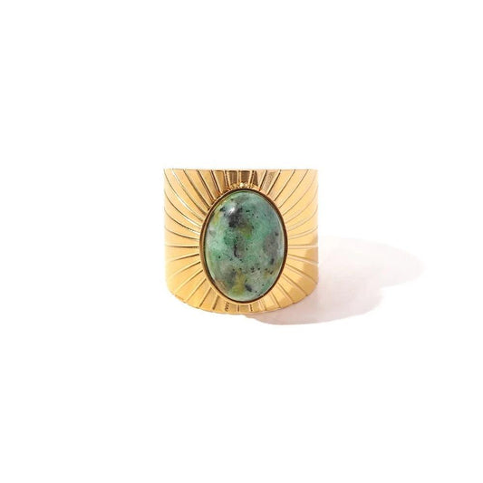 Gaia Ring  - AFRICAN TURQUOISE GEMSTONE RING - Kataleya