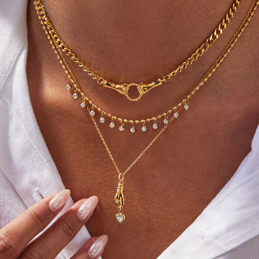 Lyra Necklace Set | Layered Gold Necklace Set